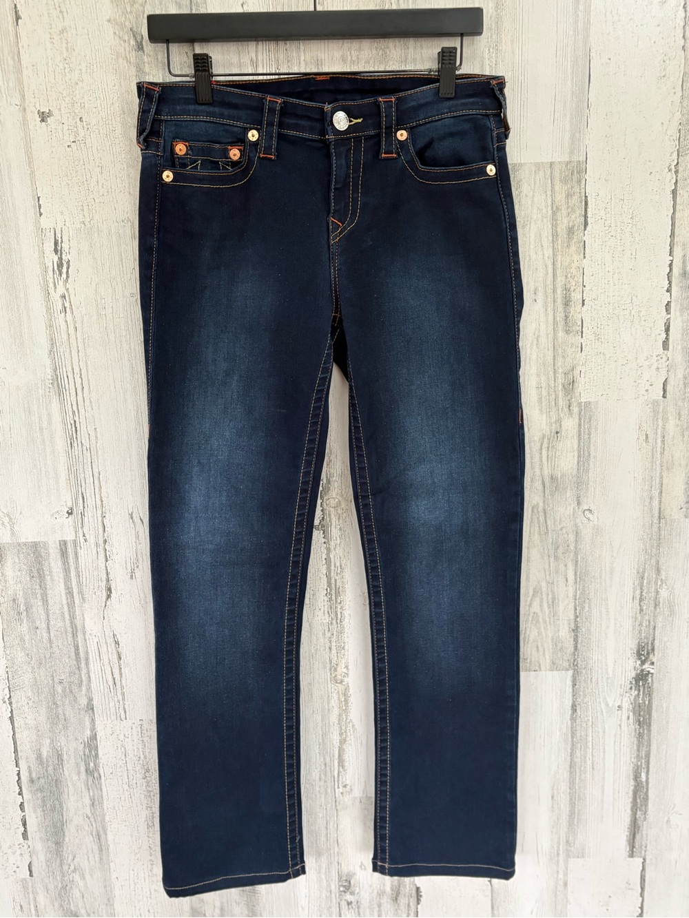True Religion Women’s Size 30X29X9 Billie Mid Rise Straight Leg Denim Jeans